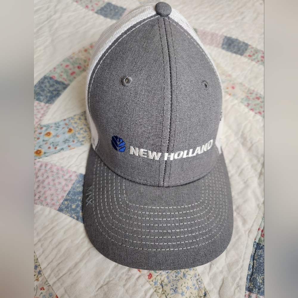 New Holland Gray and White Cap